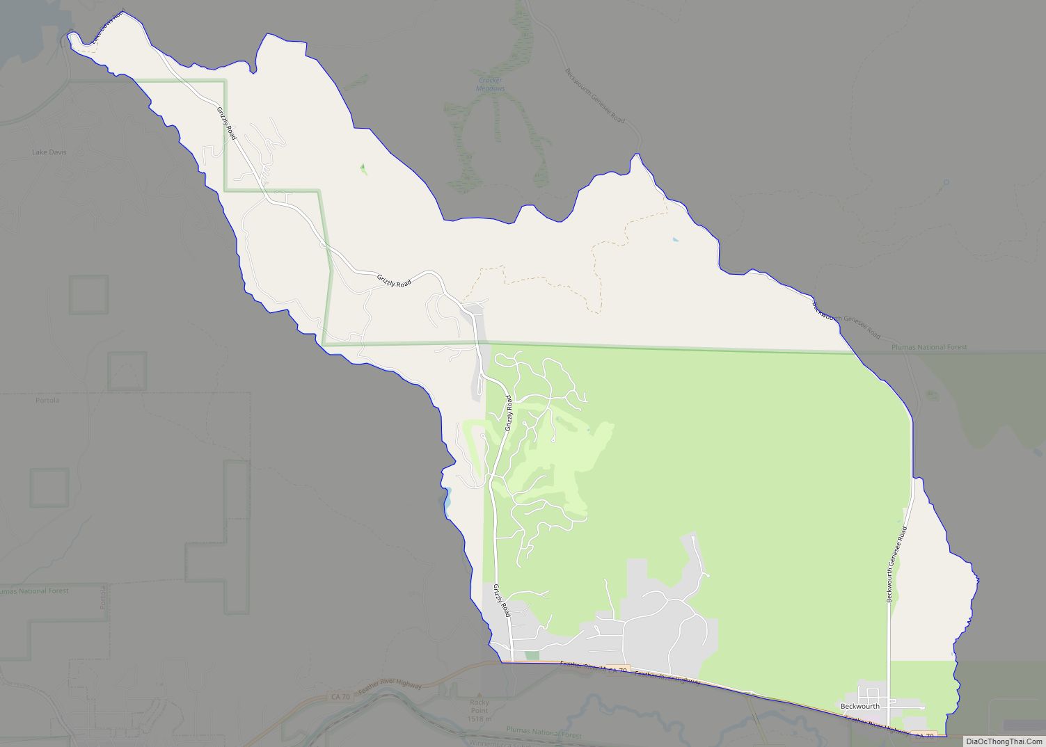 Map of Beckwourth CDP
