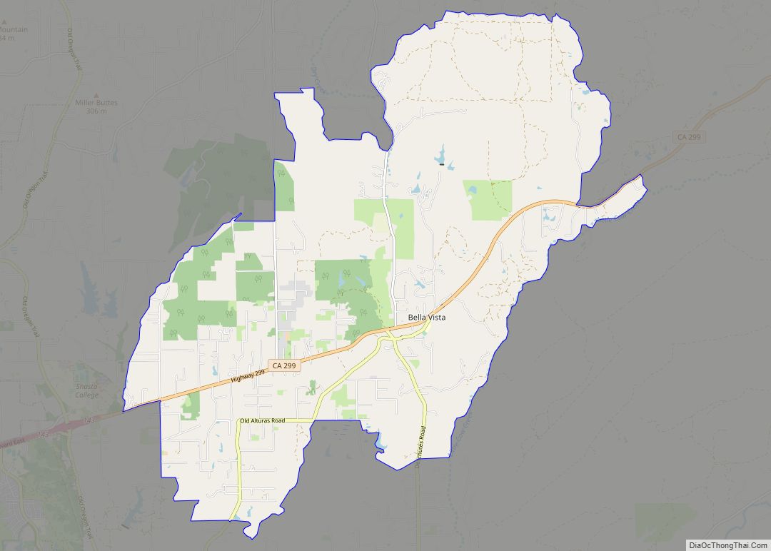 Map of Bella Vista CDP, California