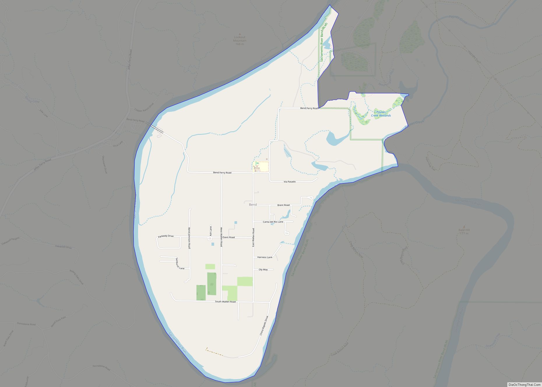 Map of Bend CDP