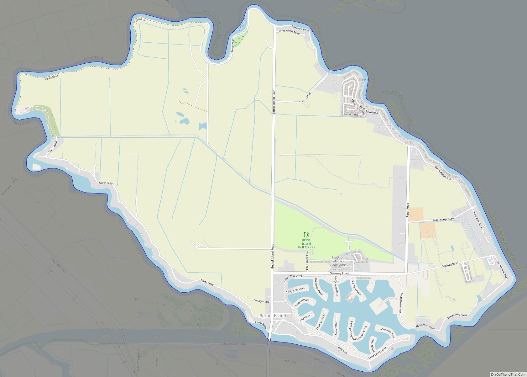Map of Bethel Island CDP