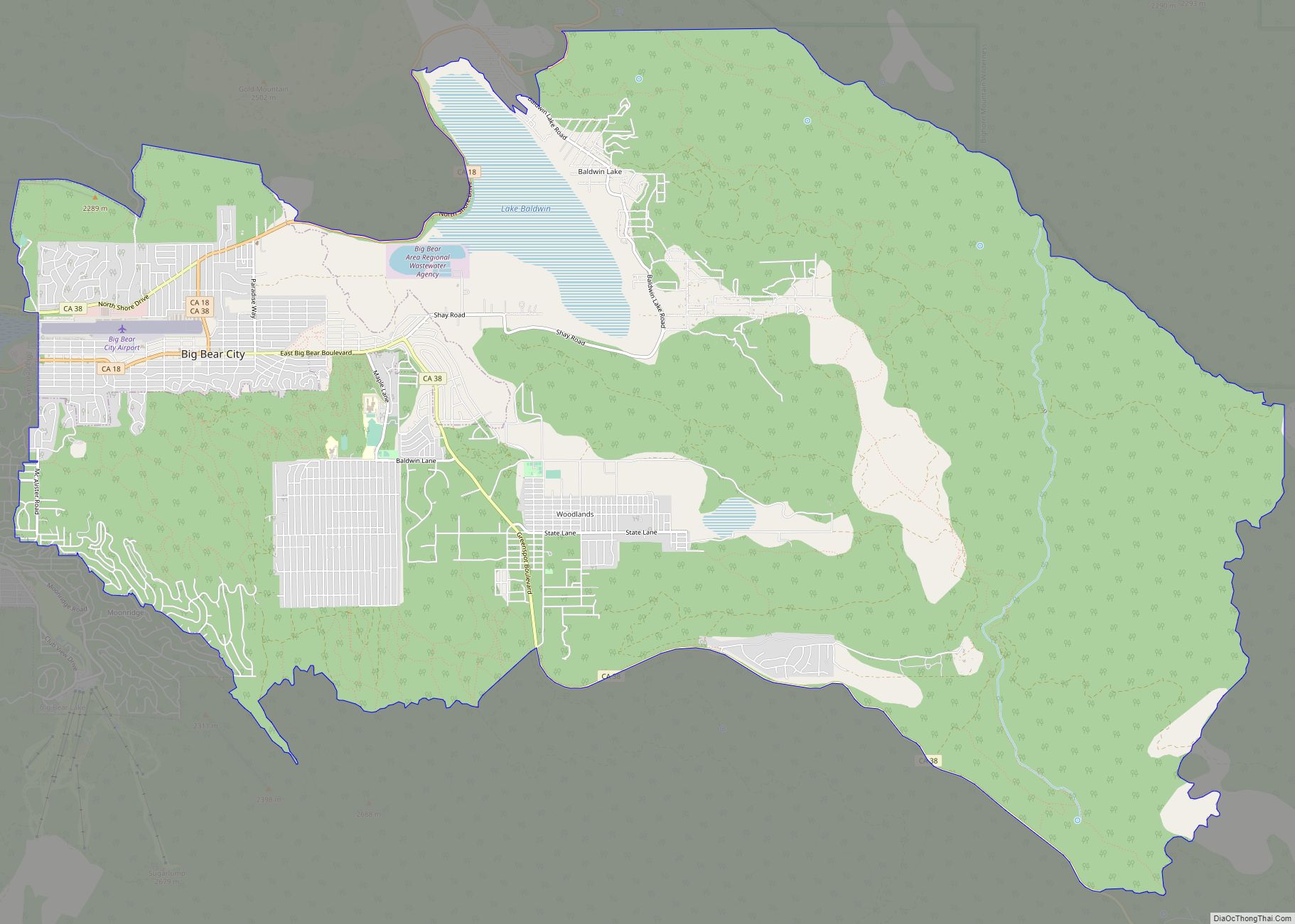 Map of Big Bear City CDP