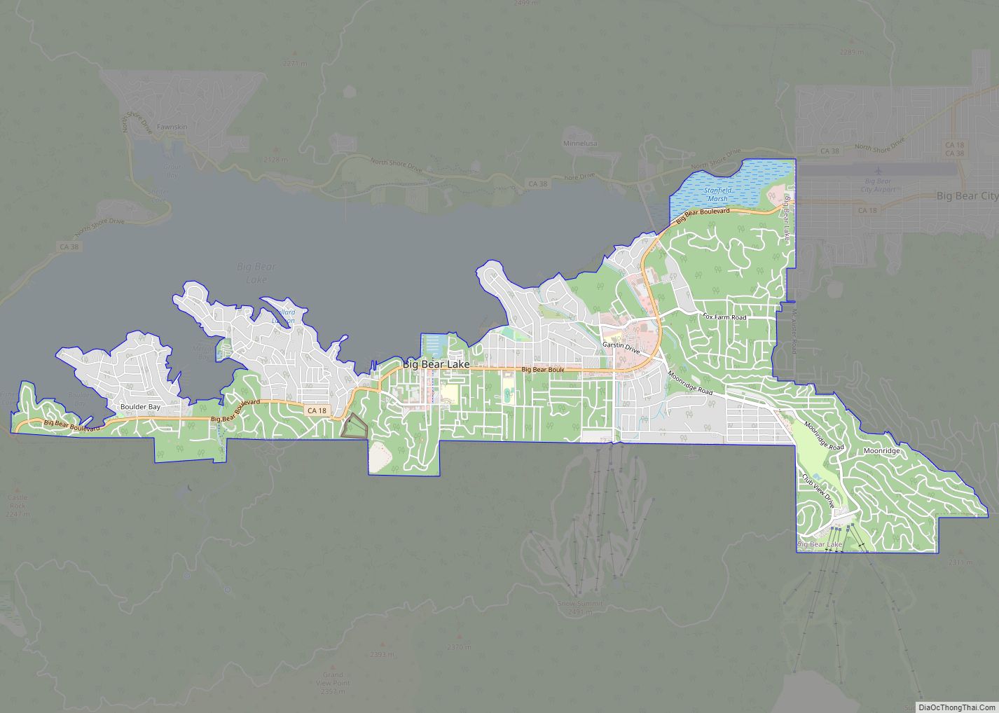 Map of Big Bear Lake city