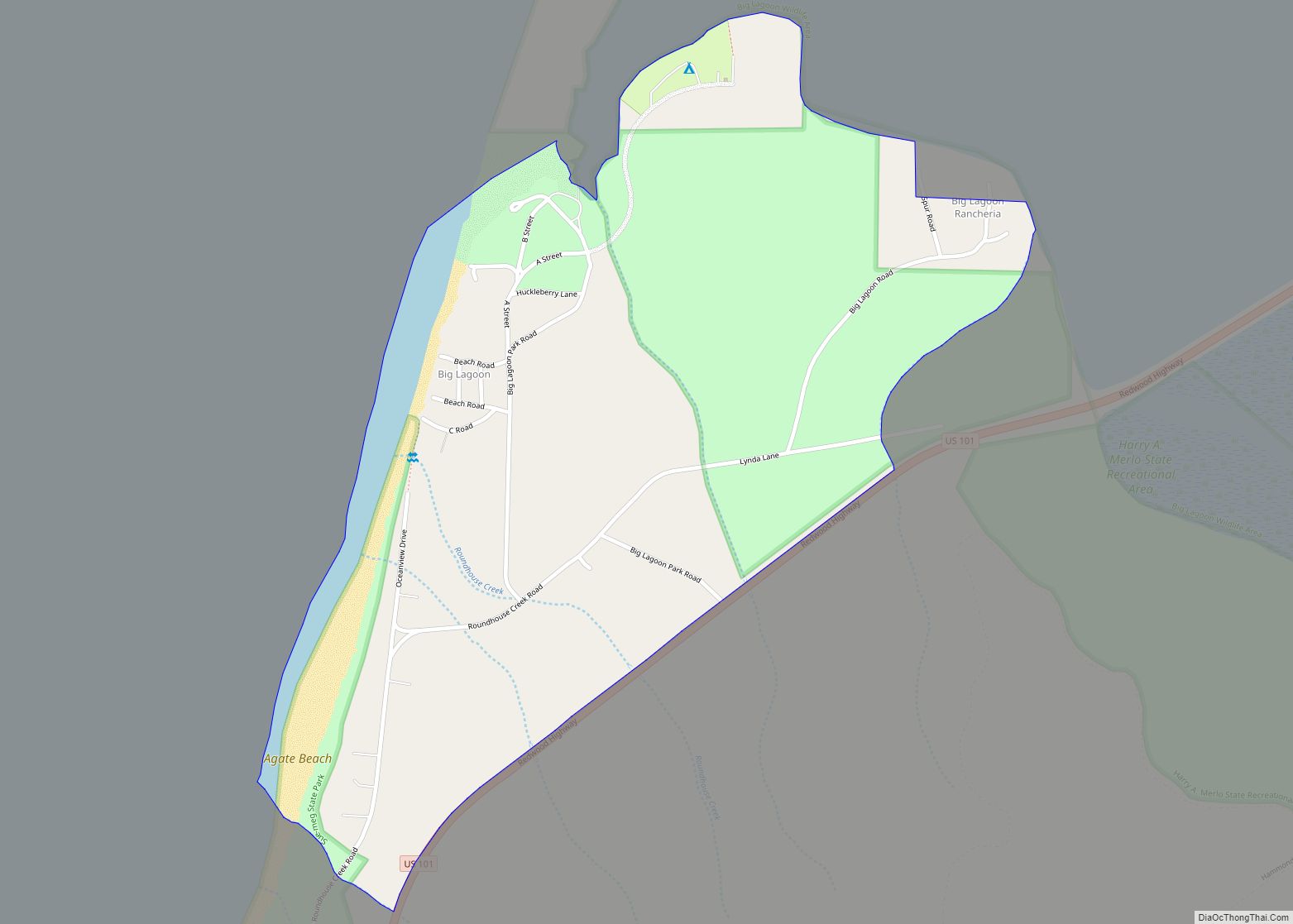 Map of Big Lagoon CDP