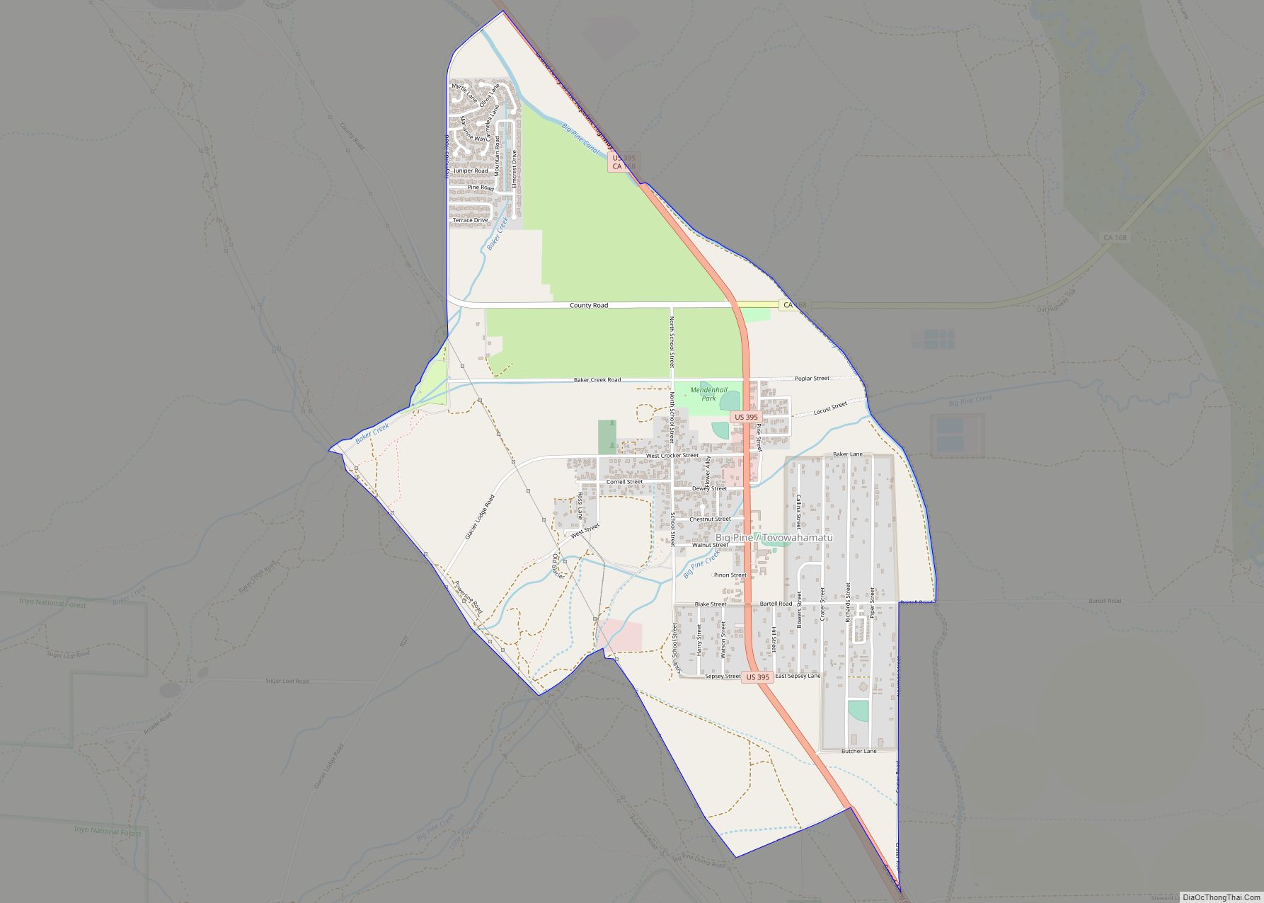 Map of Big Pine CDP