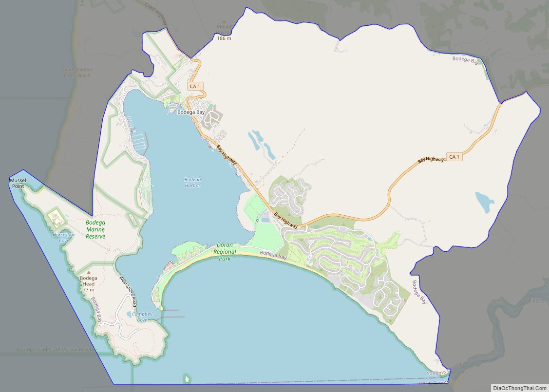 Map of Bodega Bay CDP