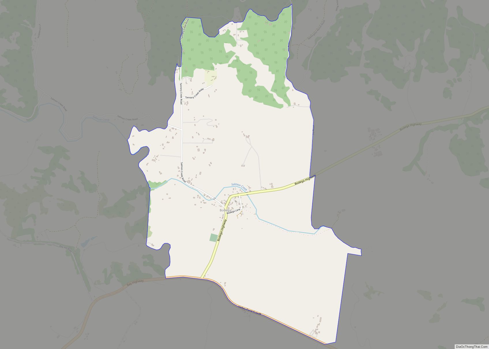 Map of Bodega CDP