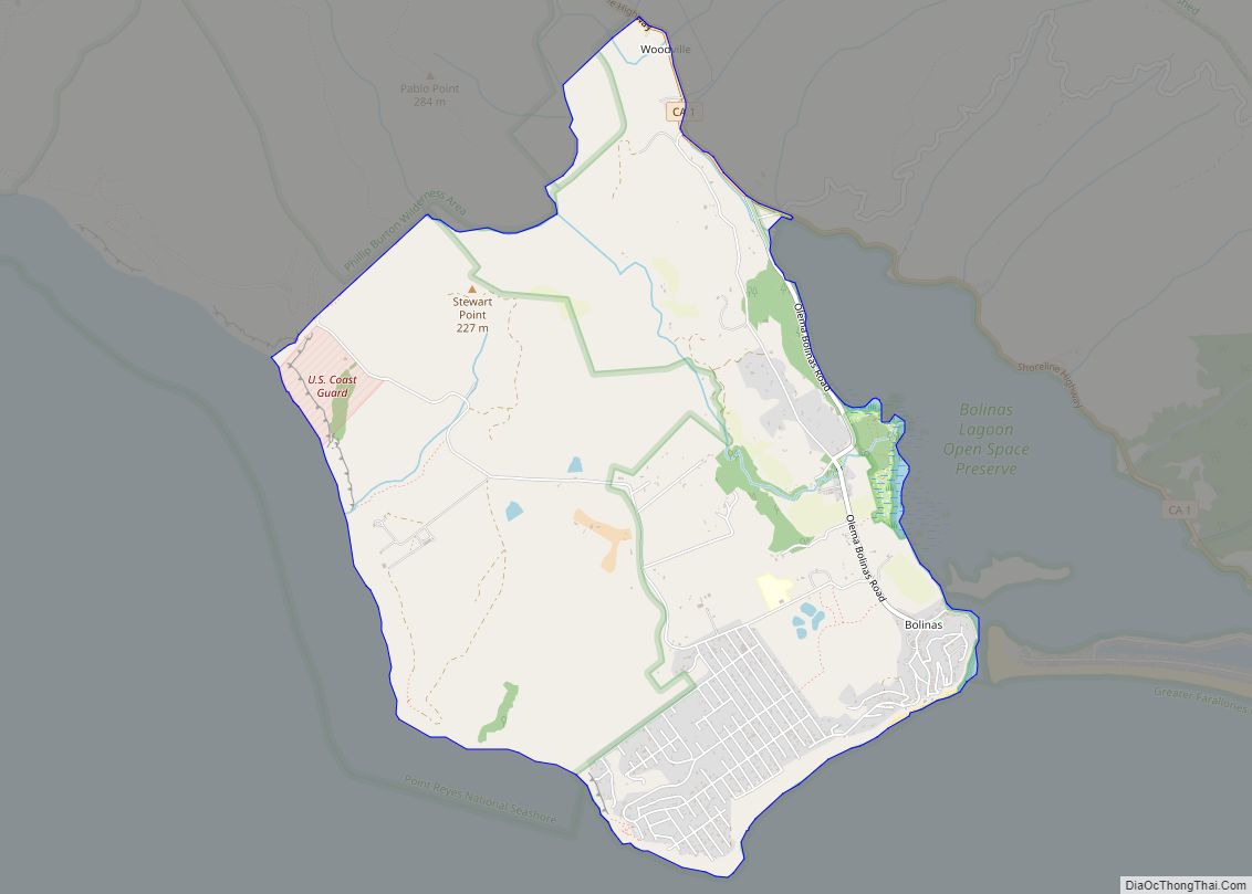 Map of Bolinas CDP