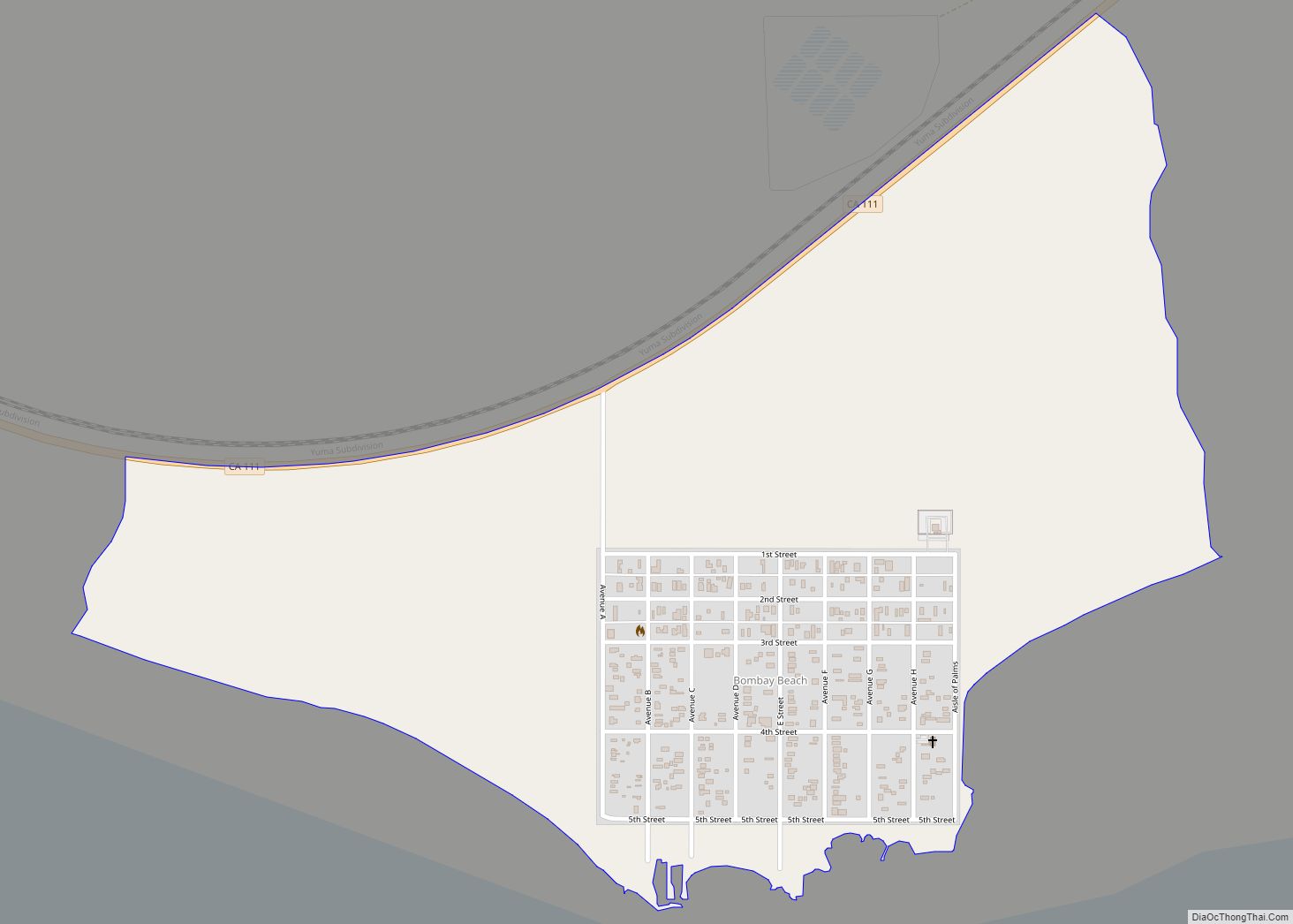 Map of Bombay Beach CDP