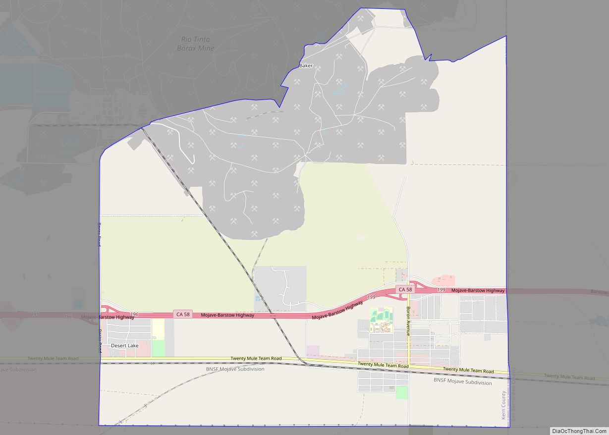Map of Boron CDP