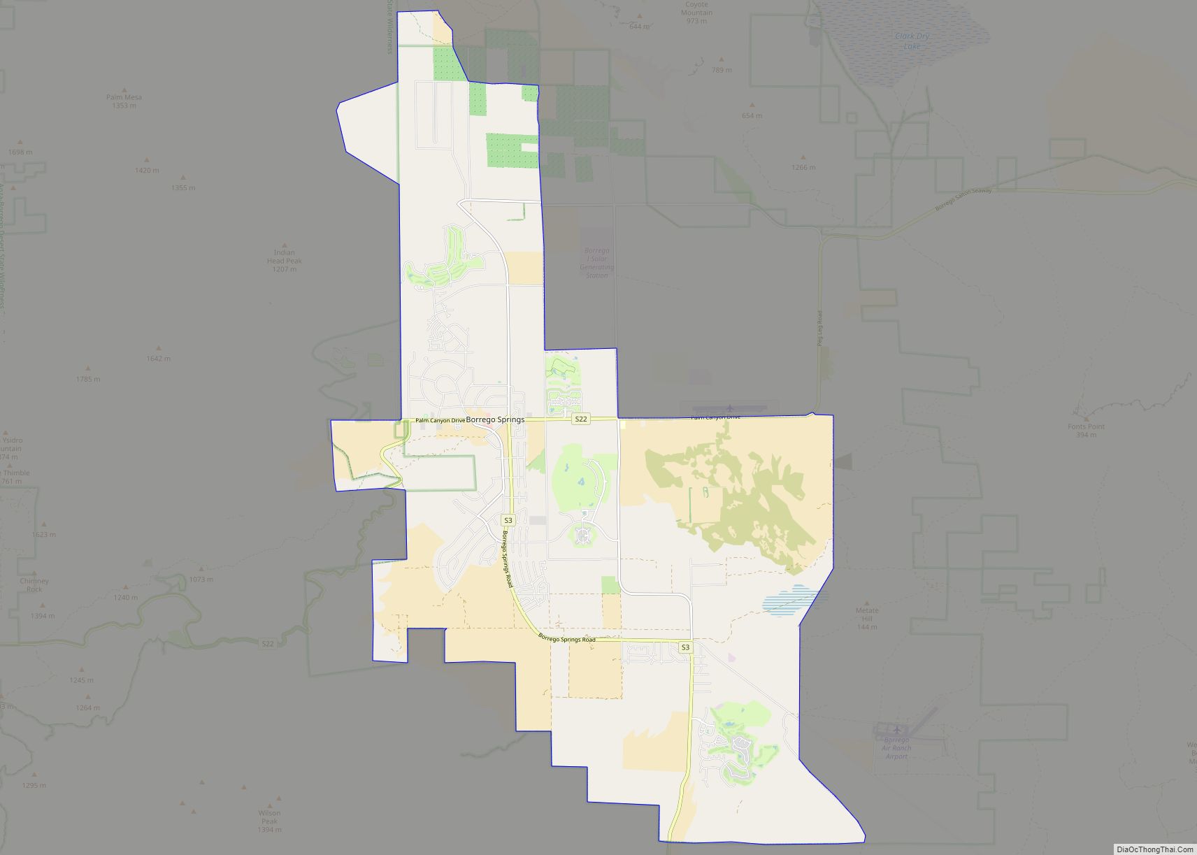 Map of Borrego Springs CDP