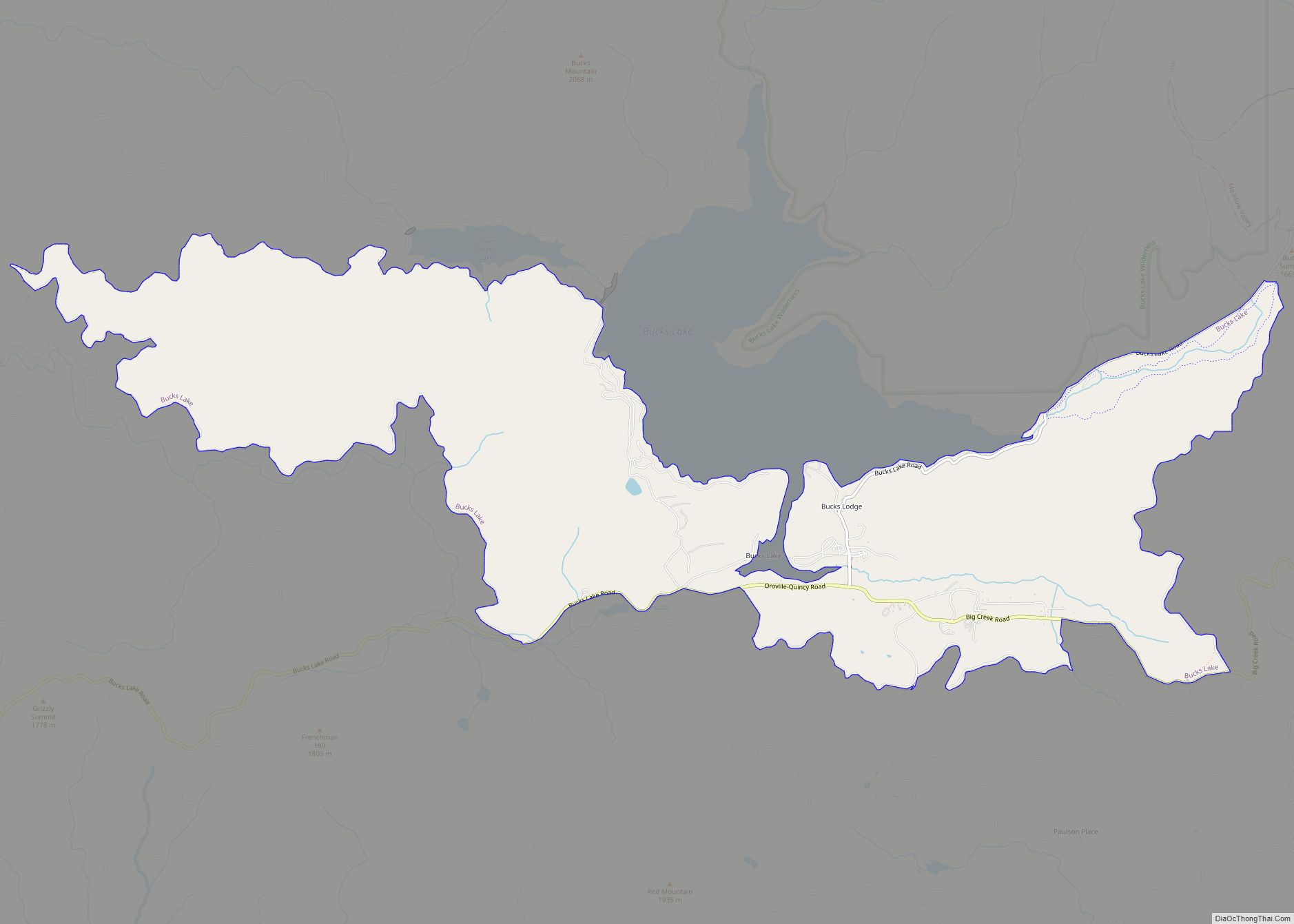 Map of Bucks Lake CDP