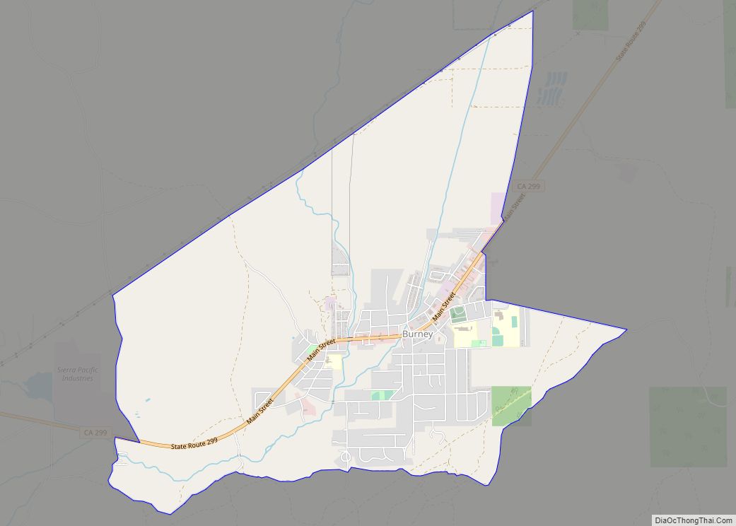 Map of Burney CDP