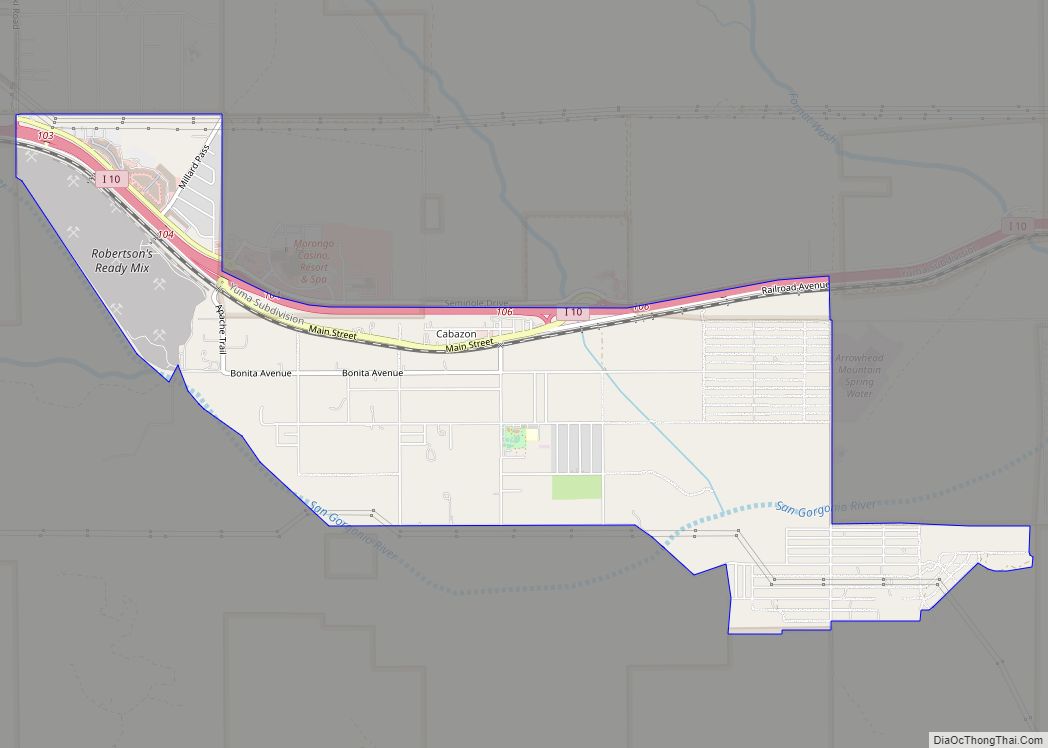 Map of Cabazon CDP