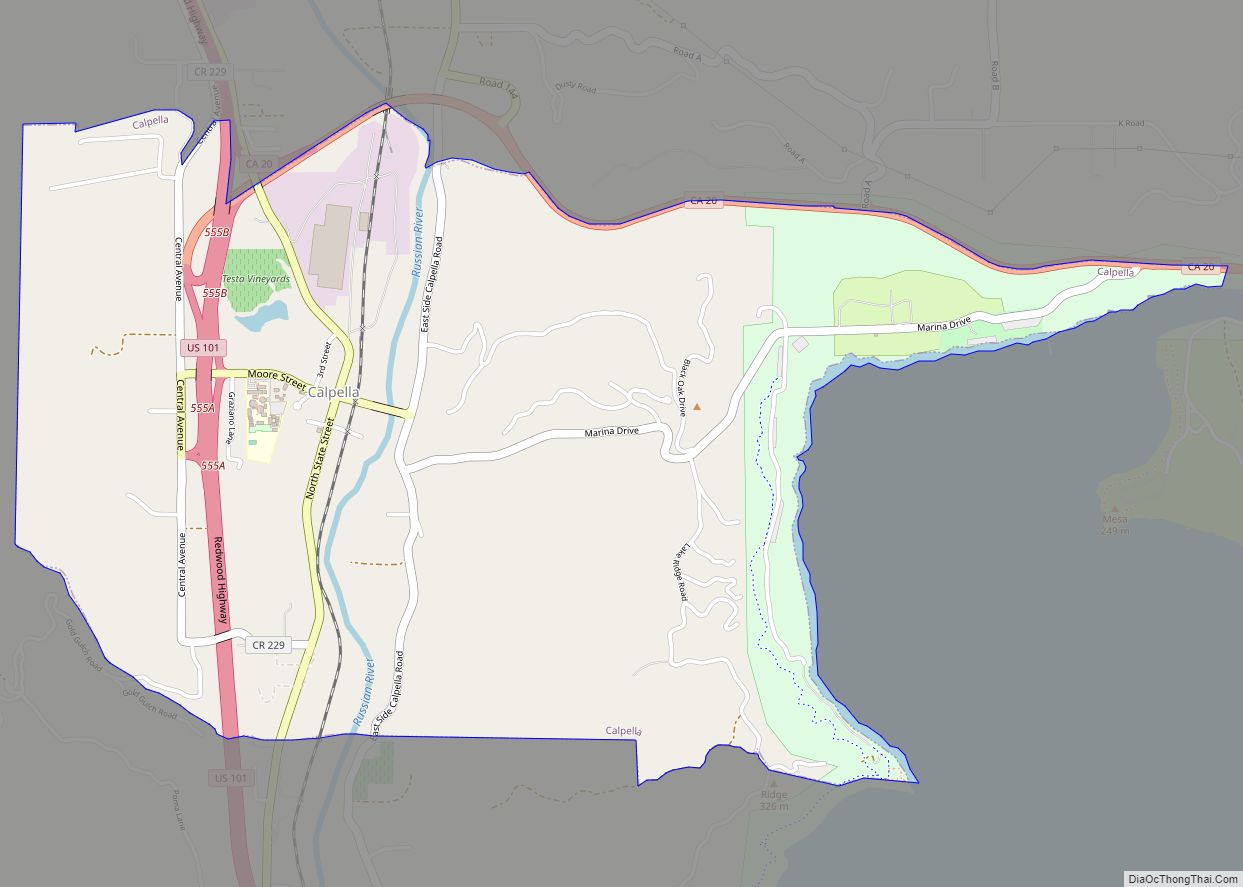 Map of Calpella CDP