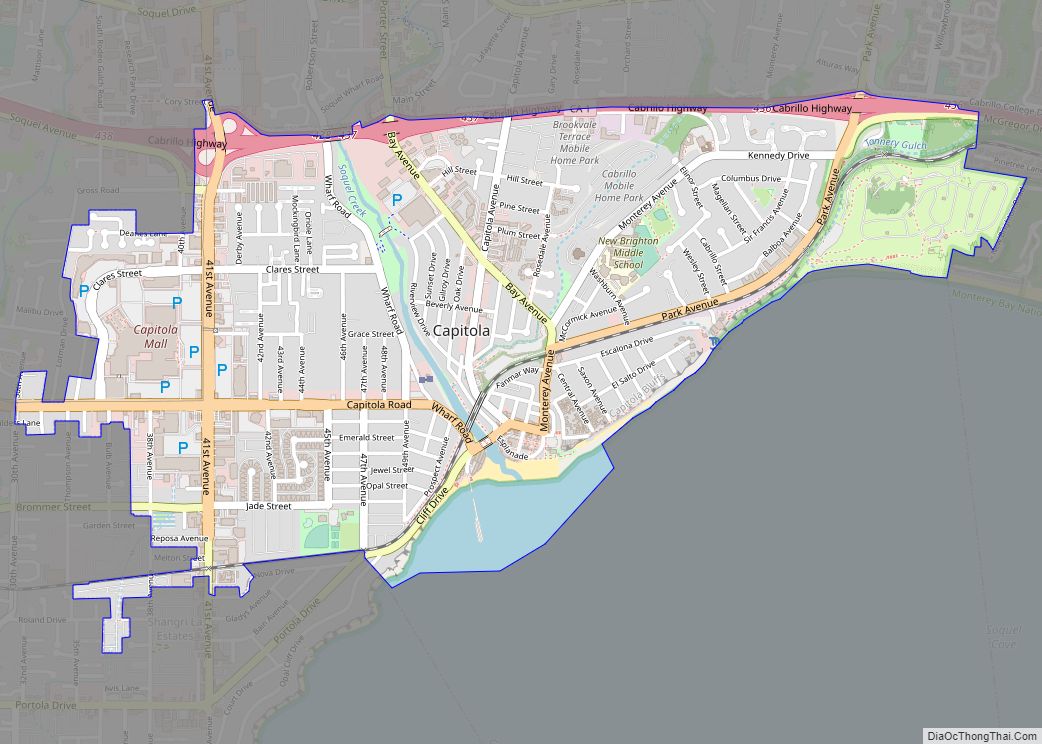 Map of Capitola city