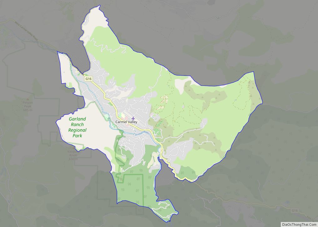 Map of Carmel Valley Village CDP