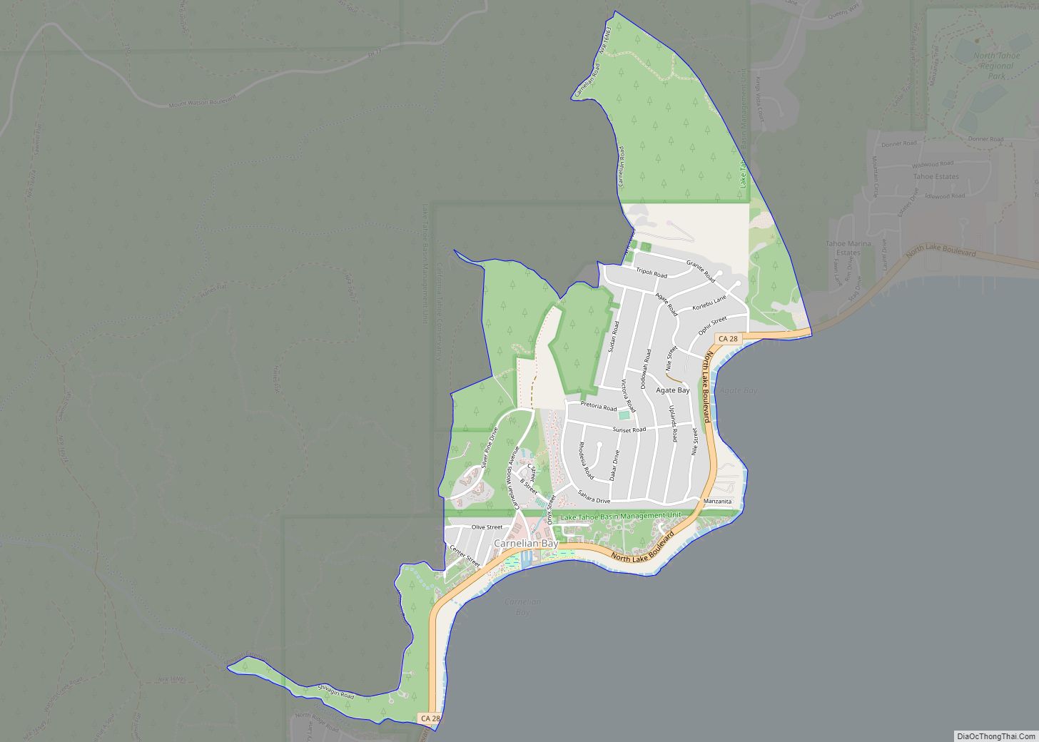 Map of Carnelian Bay CDP