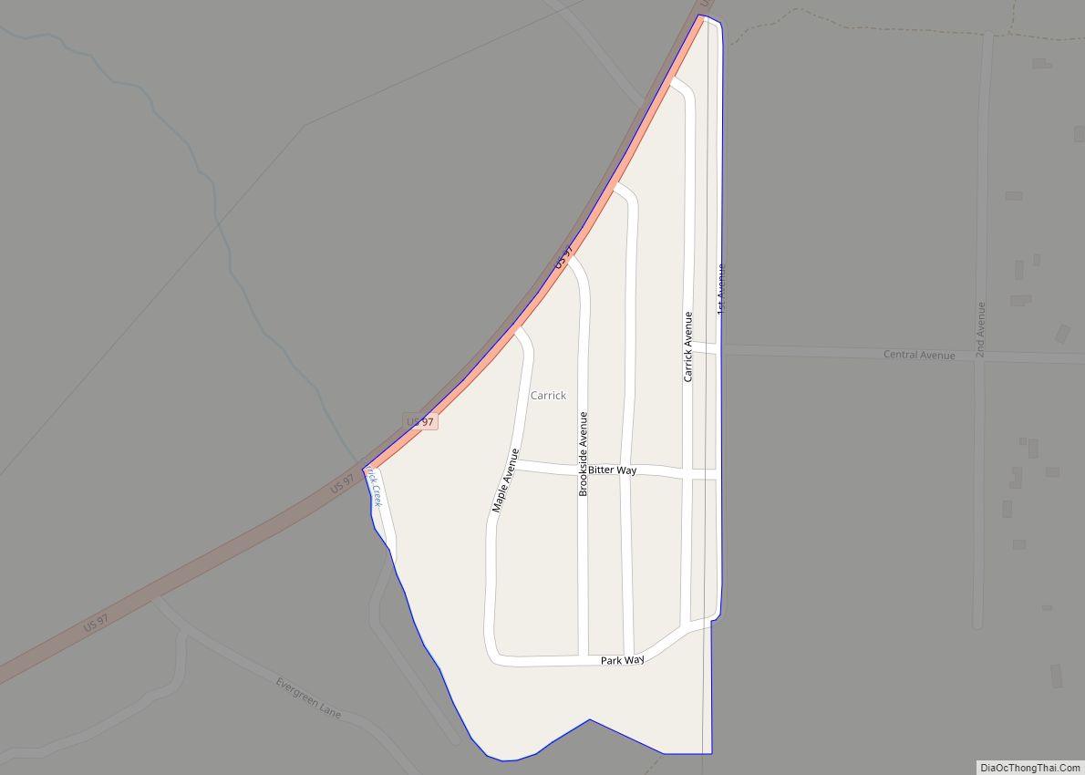 Map of Carrick CDP