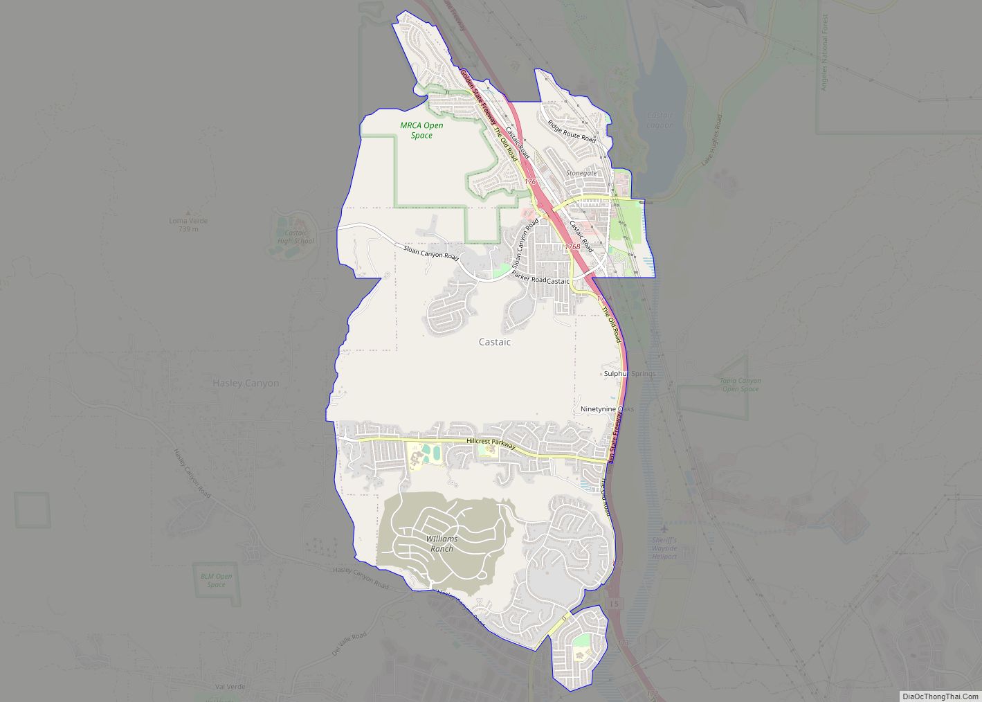 Map of Castaic CDP