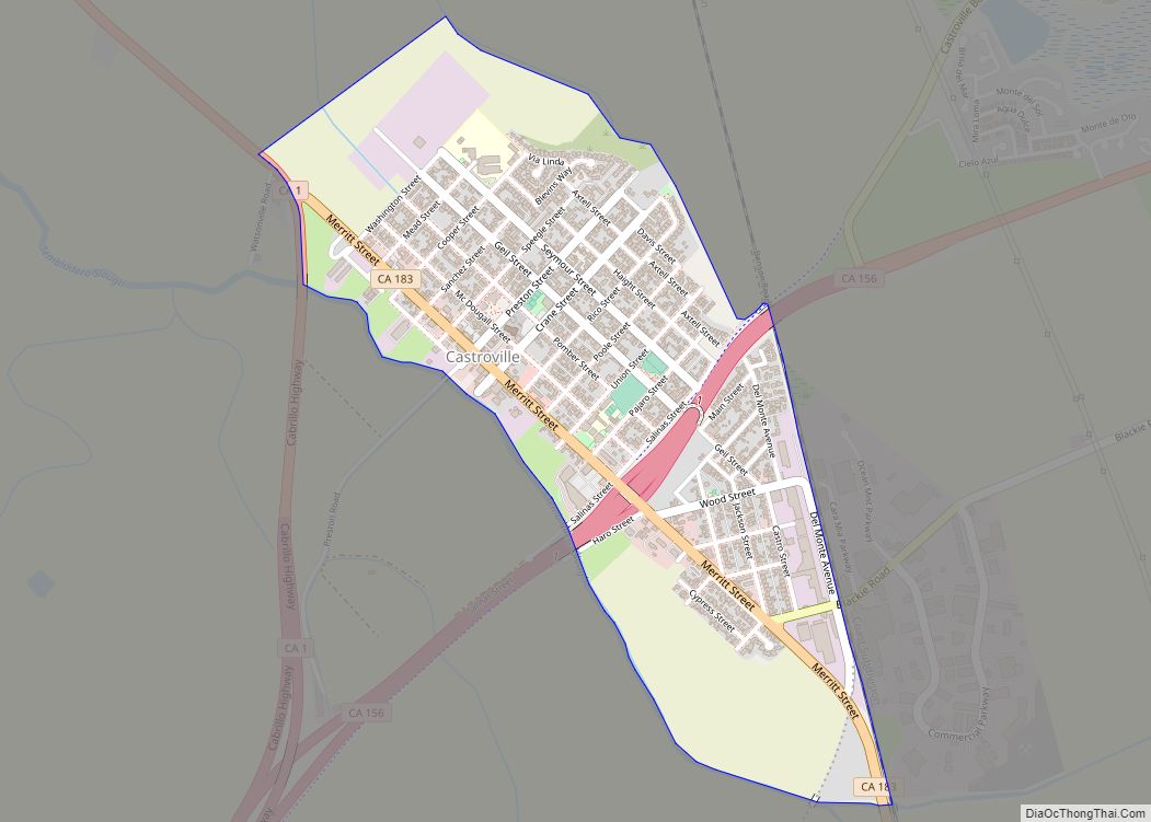 Map of Castroville CDP