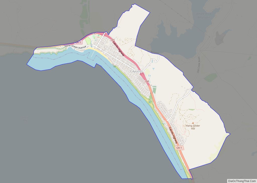 Map of Cayucos CDP