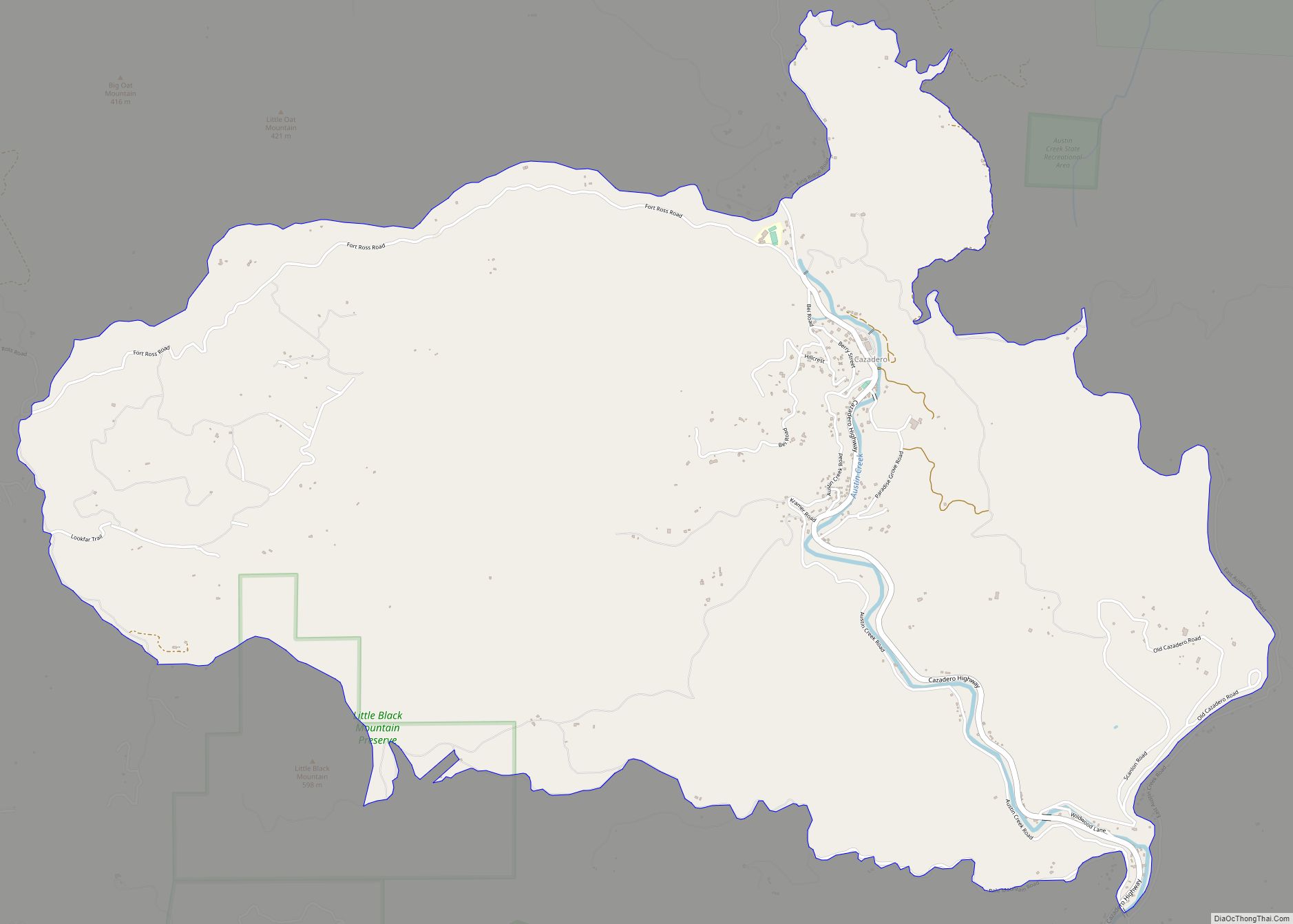 Map of Cazadero CDP