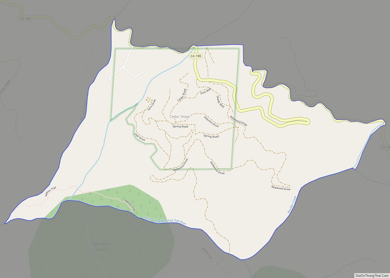 Map of Cedar Slope CDP