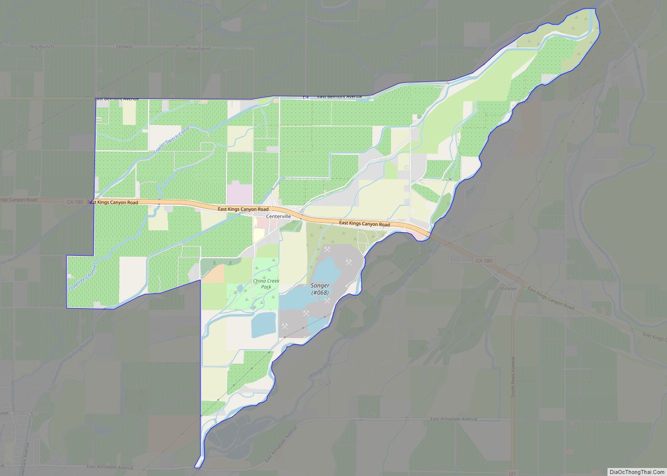 Map of Centerville CDP