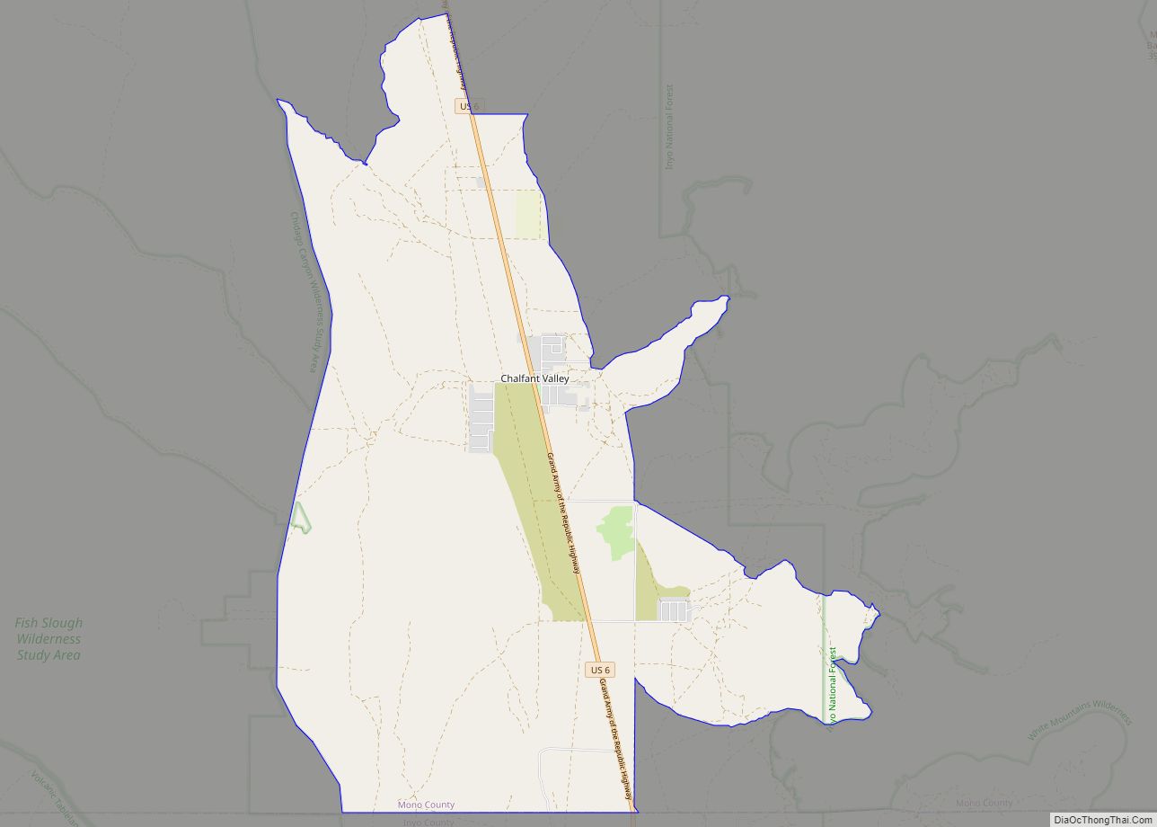 Map of Chalfant CDP