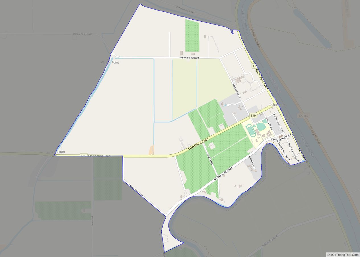 Map of Clarksburg CDP