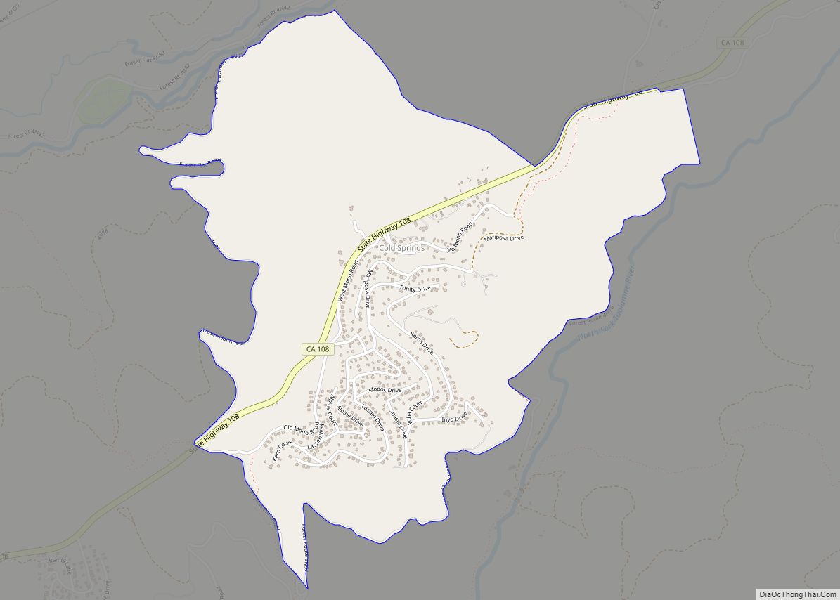 Map of Cold Springs CDP