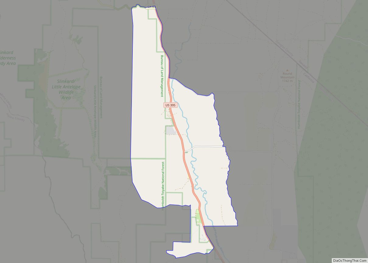 Map of Coleville CDP