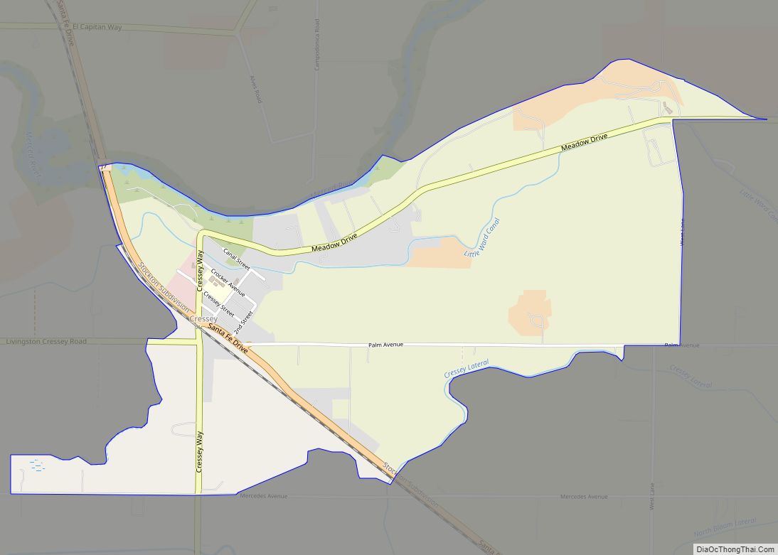 Map of Cressey CDP