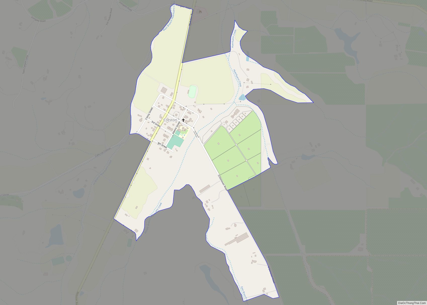 Map of Creston CDP