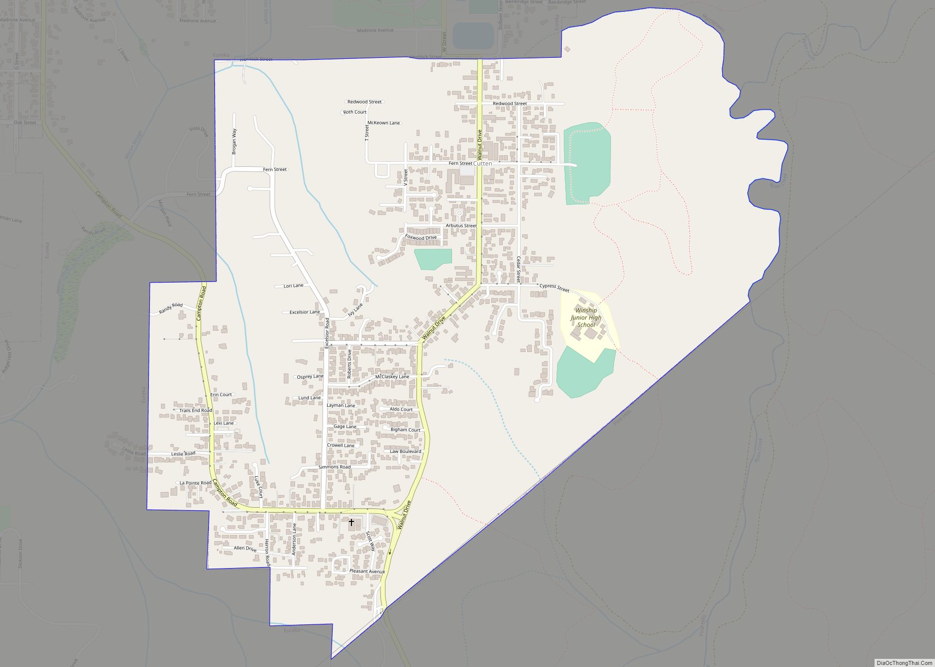Map of Cutten CDP