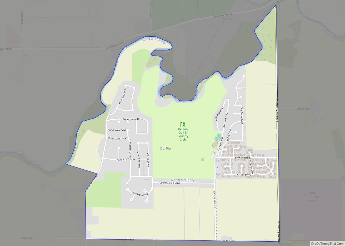 Map of Del Rio CDP
