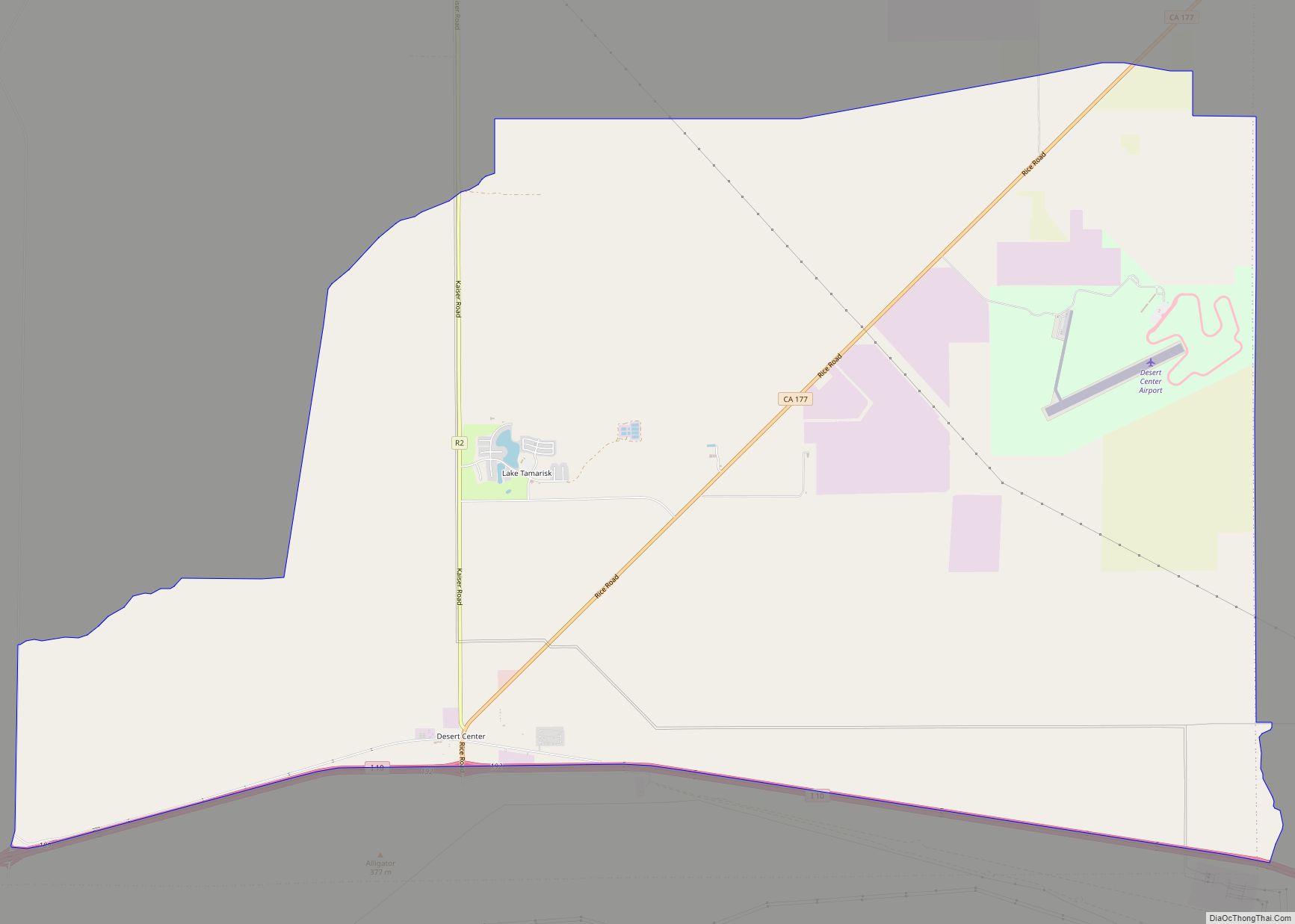 Map of Desert Center CDP