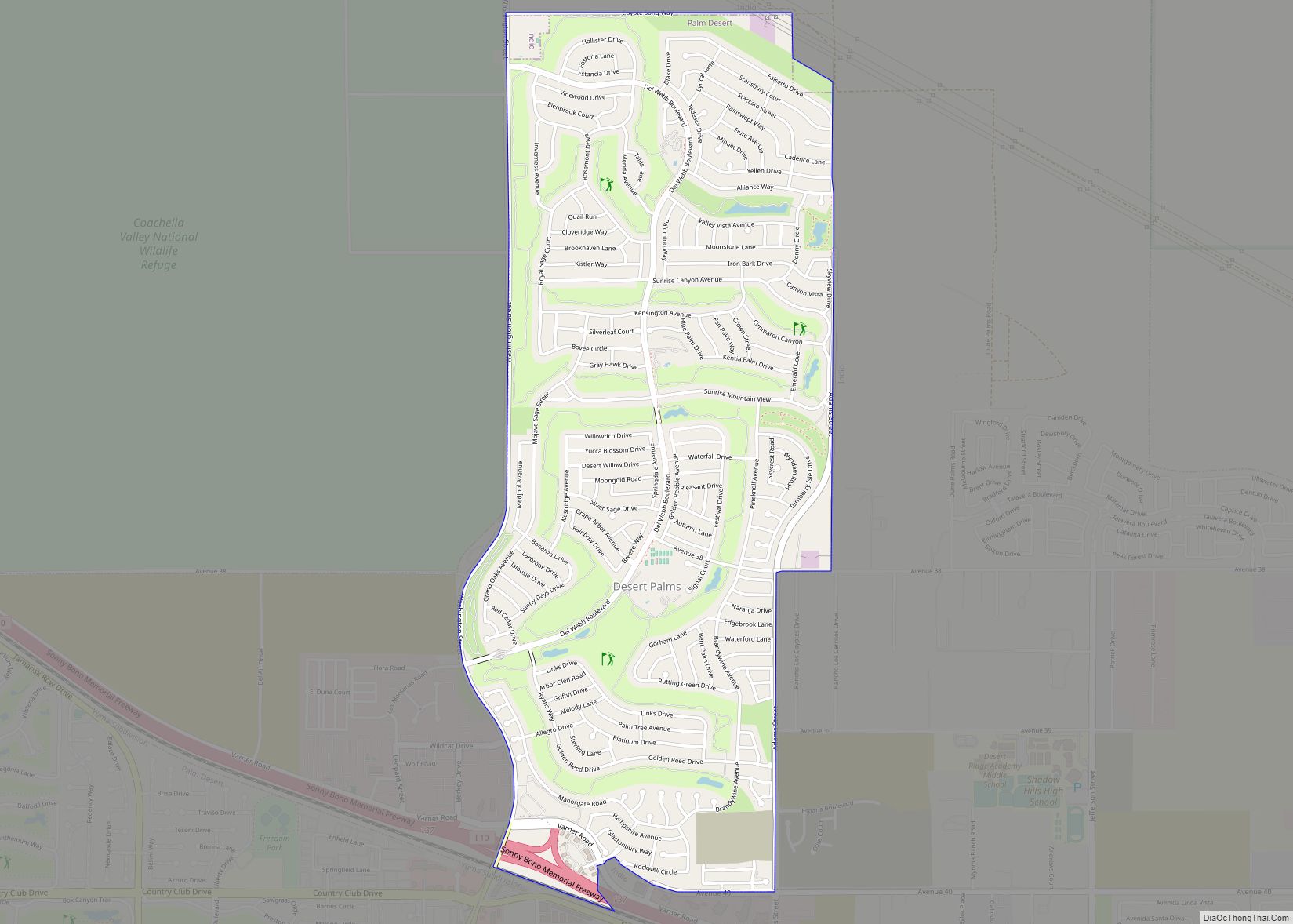 Map of Desert Palms CDP