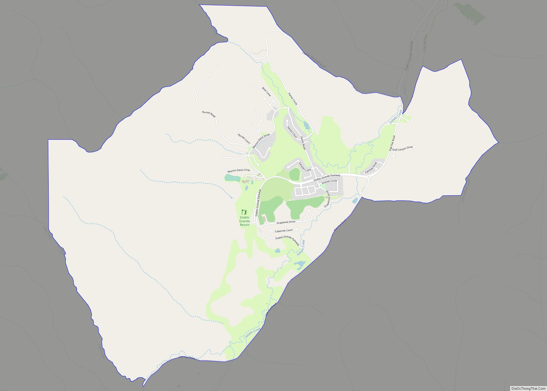 Map of Diablo Grande CDP