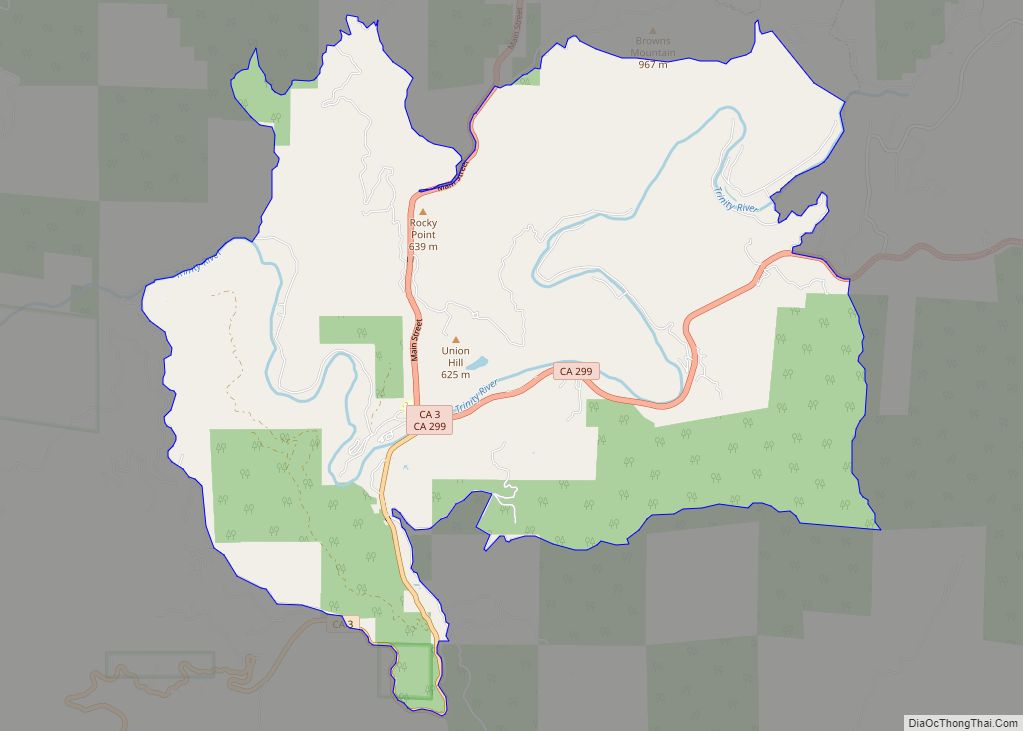 Map of Douglas City CDP