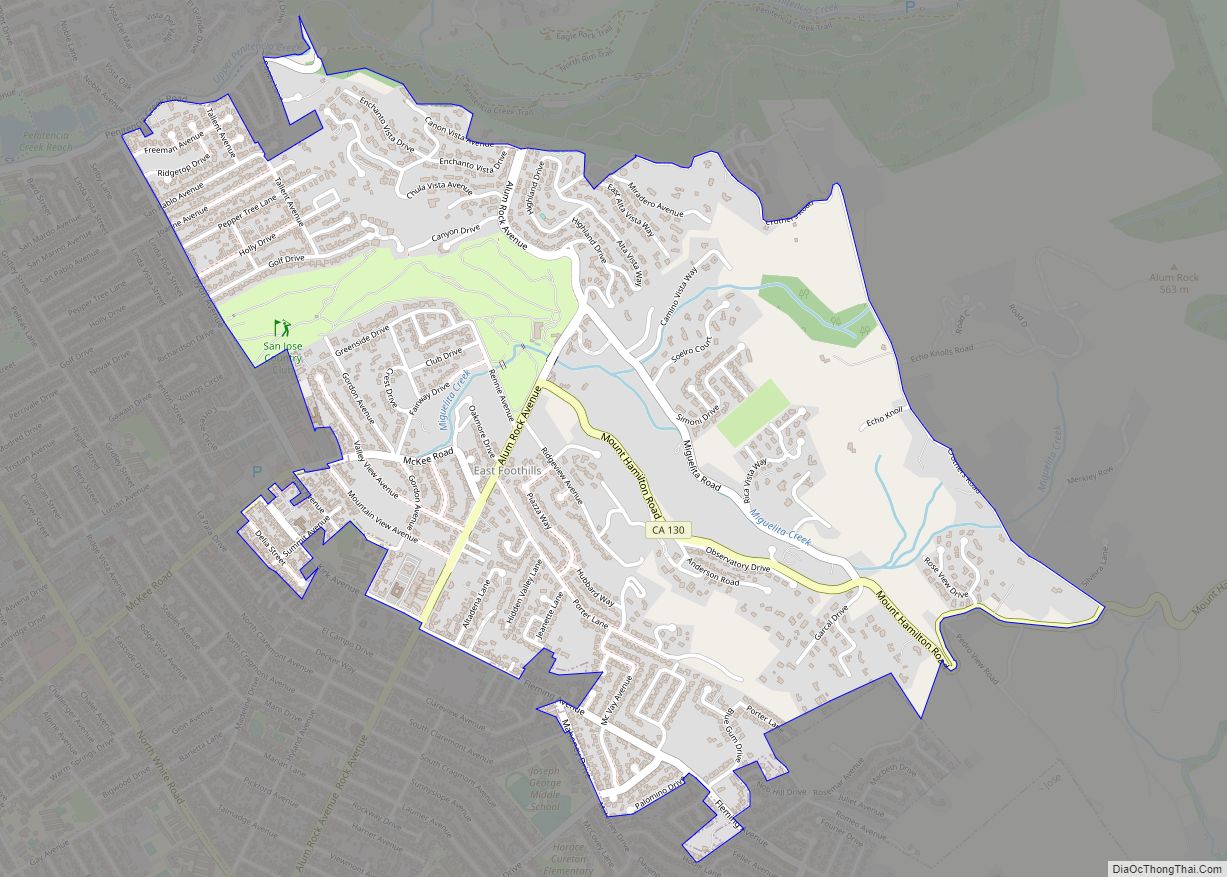 Map of East Foothills CDP