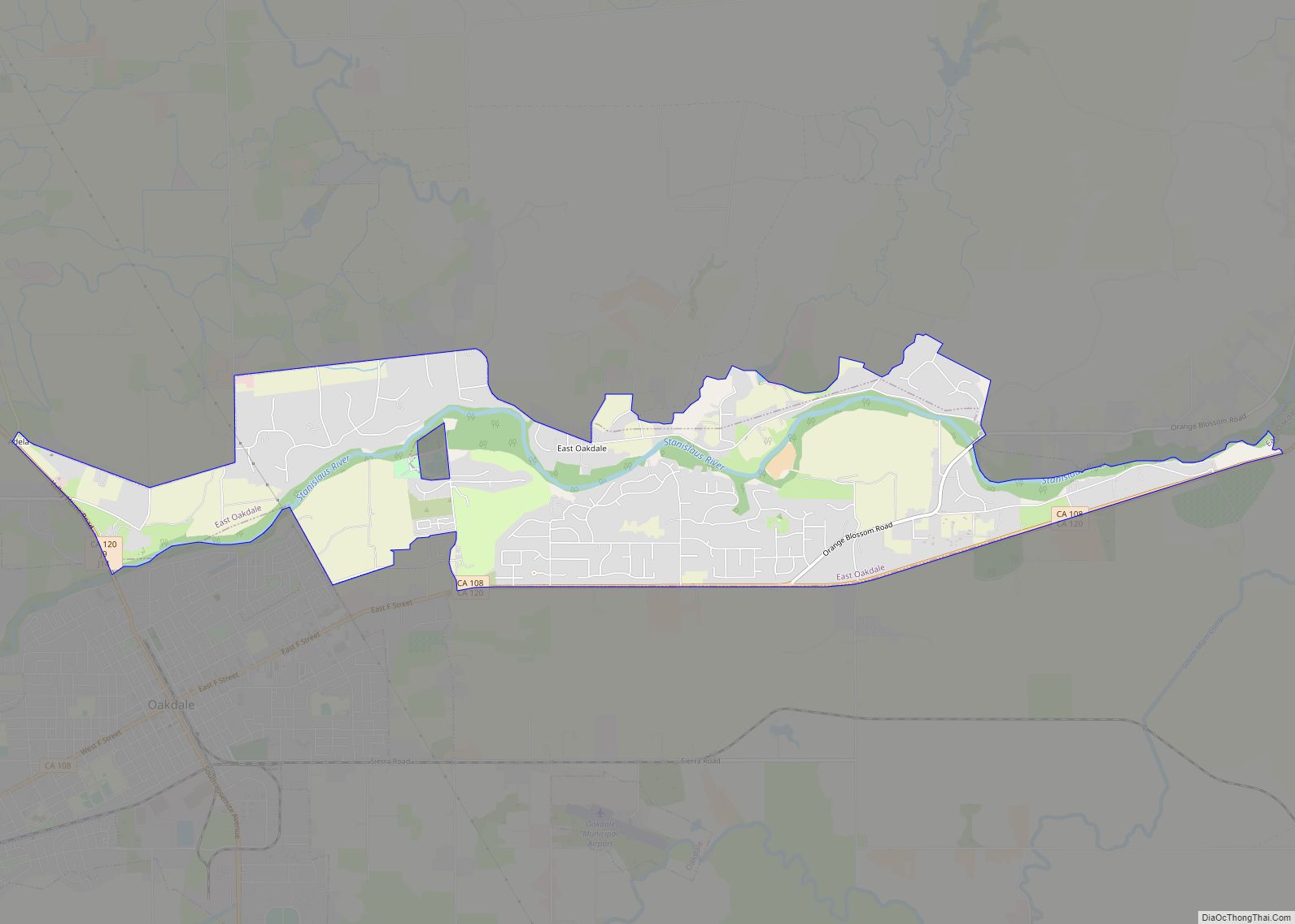 Map of East Oakdale CDP