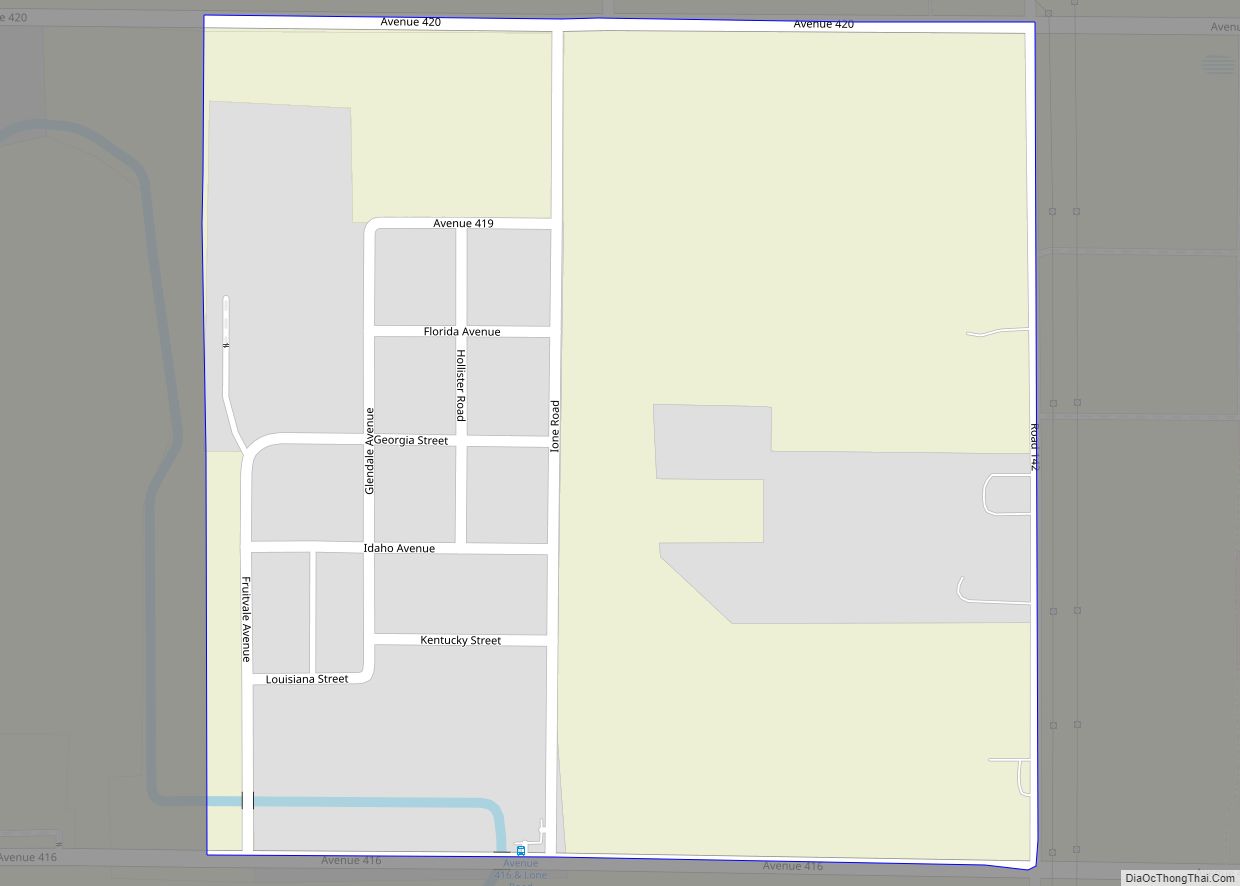 Map of East Orosi CDP