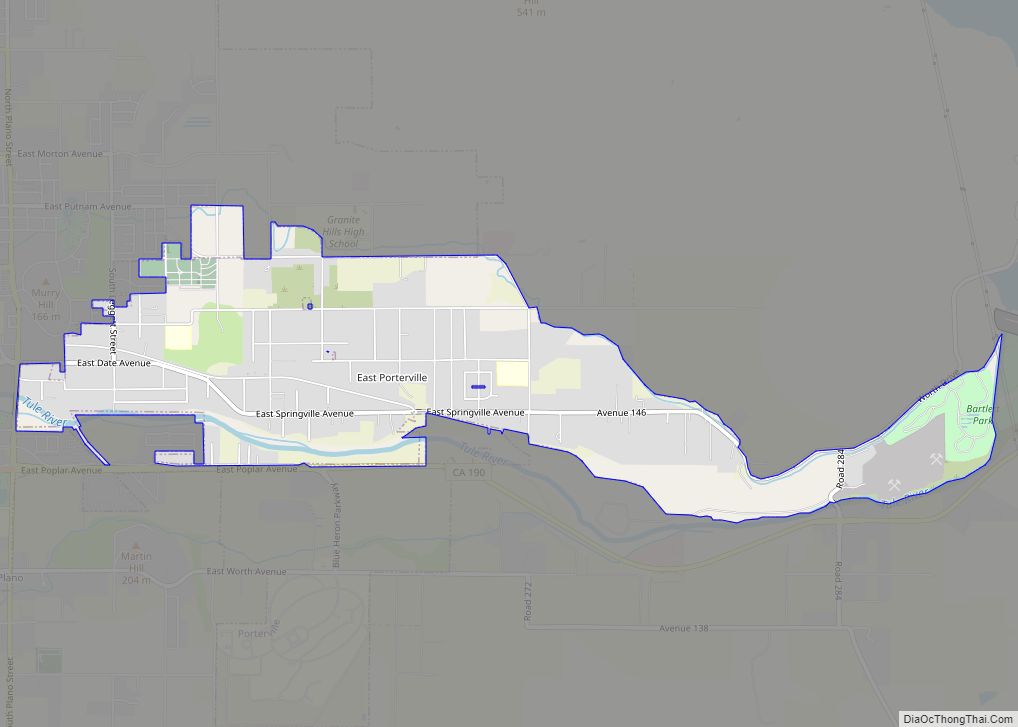 Map of East Porterville CDP