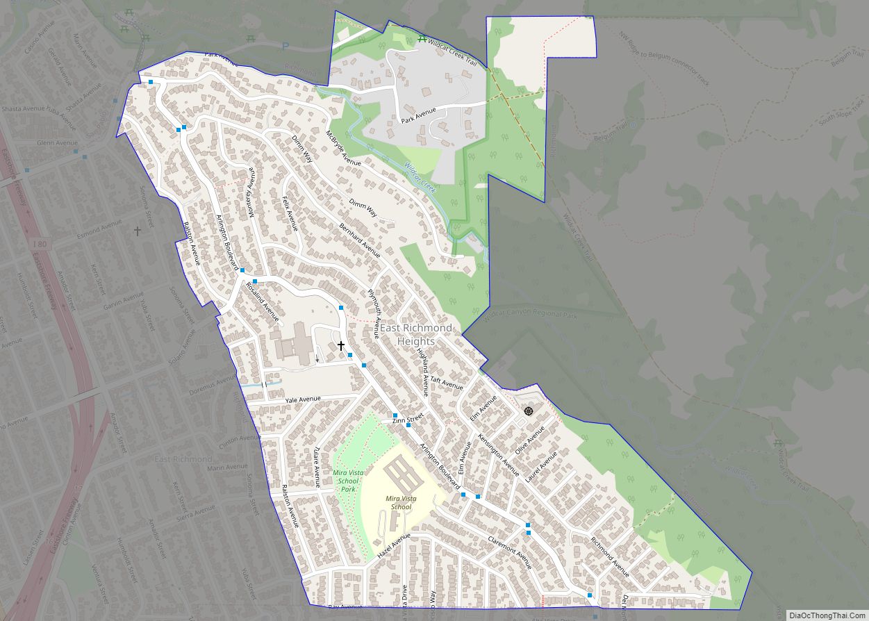 Map of East Richmond Heights CDP