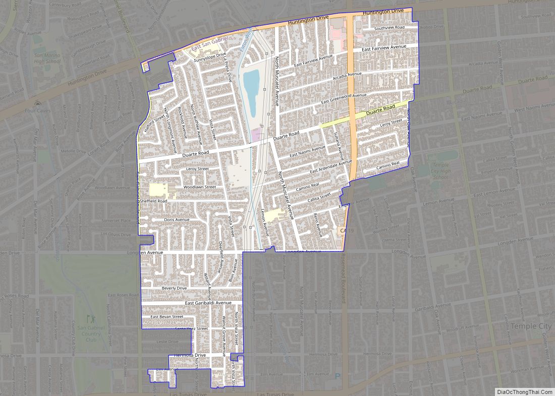 Map of East San Gabriel CDP