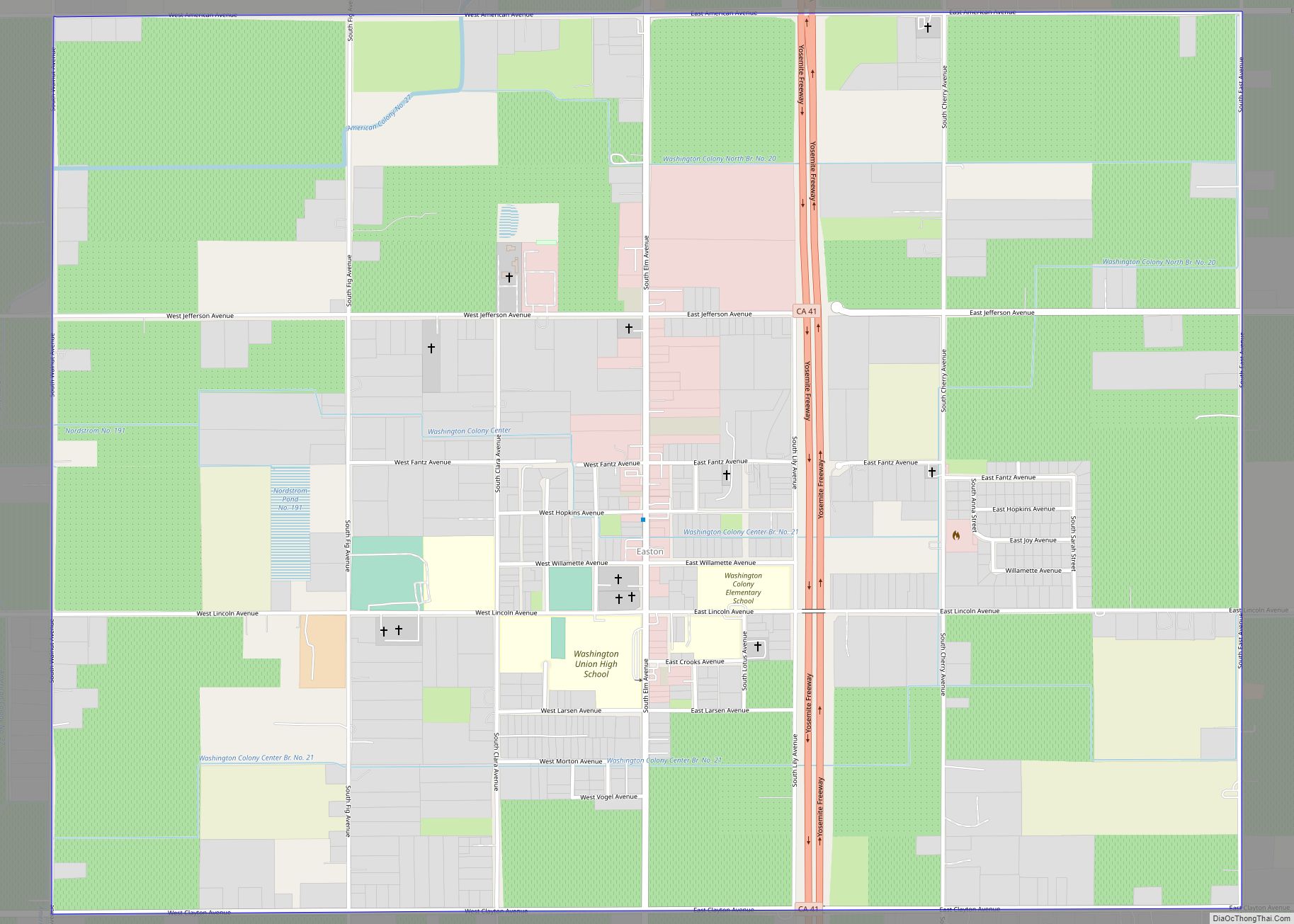 Map of Easton CDP