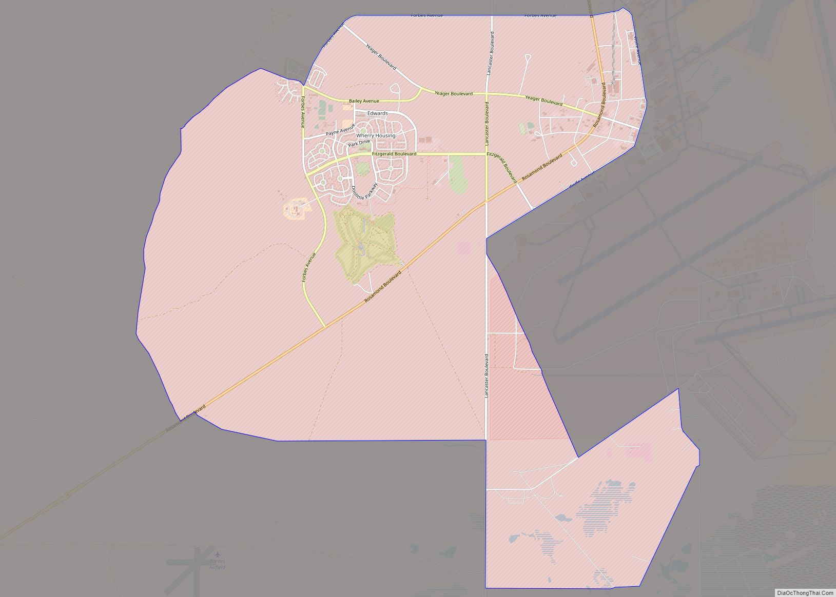 Map of Edwards AFB CDP
