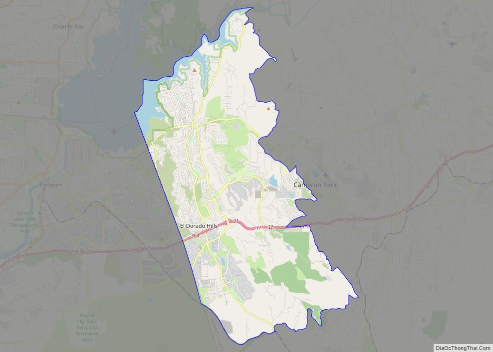 Map of El Dorado Hills CDP