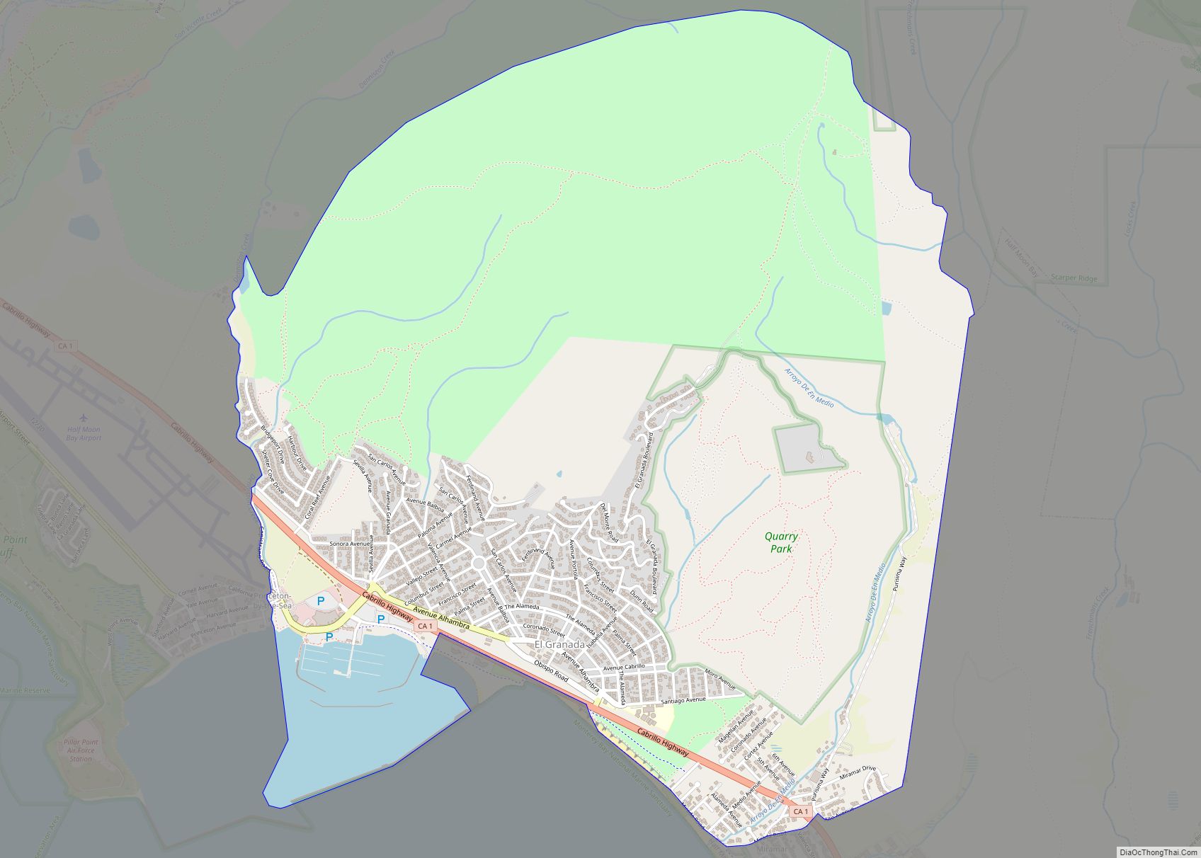 Map of El Granada CDP